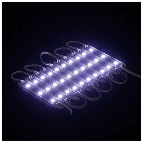 Светодиодная подсветка салона, 3 LED, 9х1.1 см, 12 В, IP68, клейкая основа, свет белый