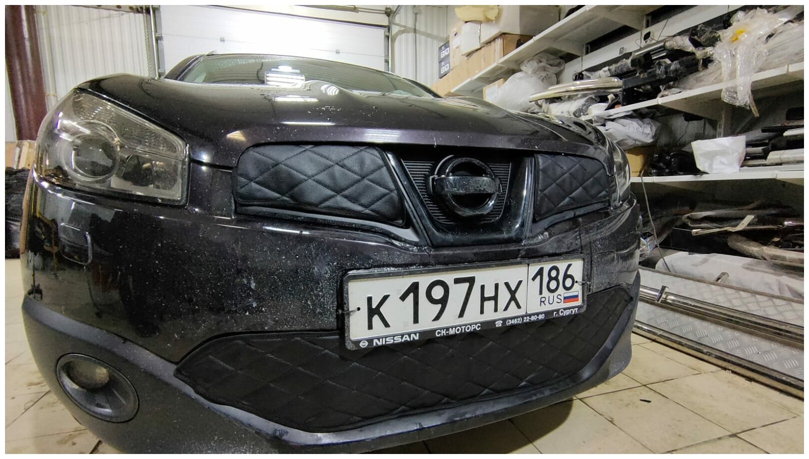 Зимняя защита радиатора Nissan Qashqai 2010-2013 j 10 2010-2013(комплект 4 шт)