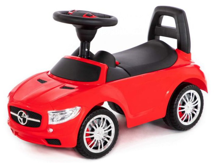 Игрушка-каталка полесье автомобиль &quotSuperCar&quot №1 со звуковым сигналом (красная) П-84460