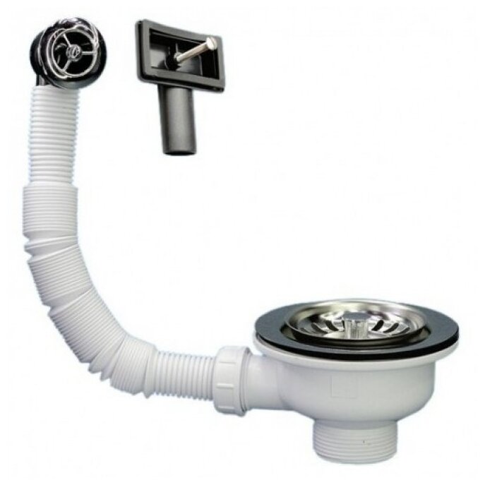 Трубный (коленный) слив-перелив для раковины для ванны для мойки для душевого поддона для стиральной машины McALPINE OFR2-113S