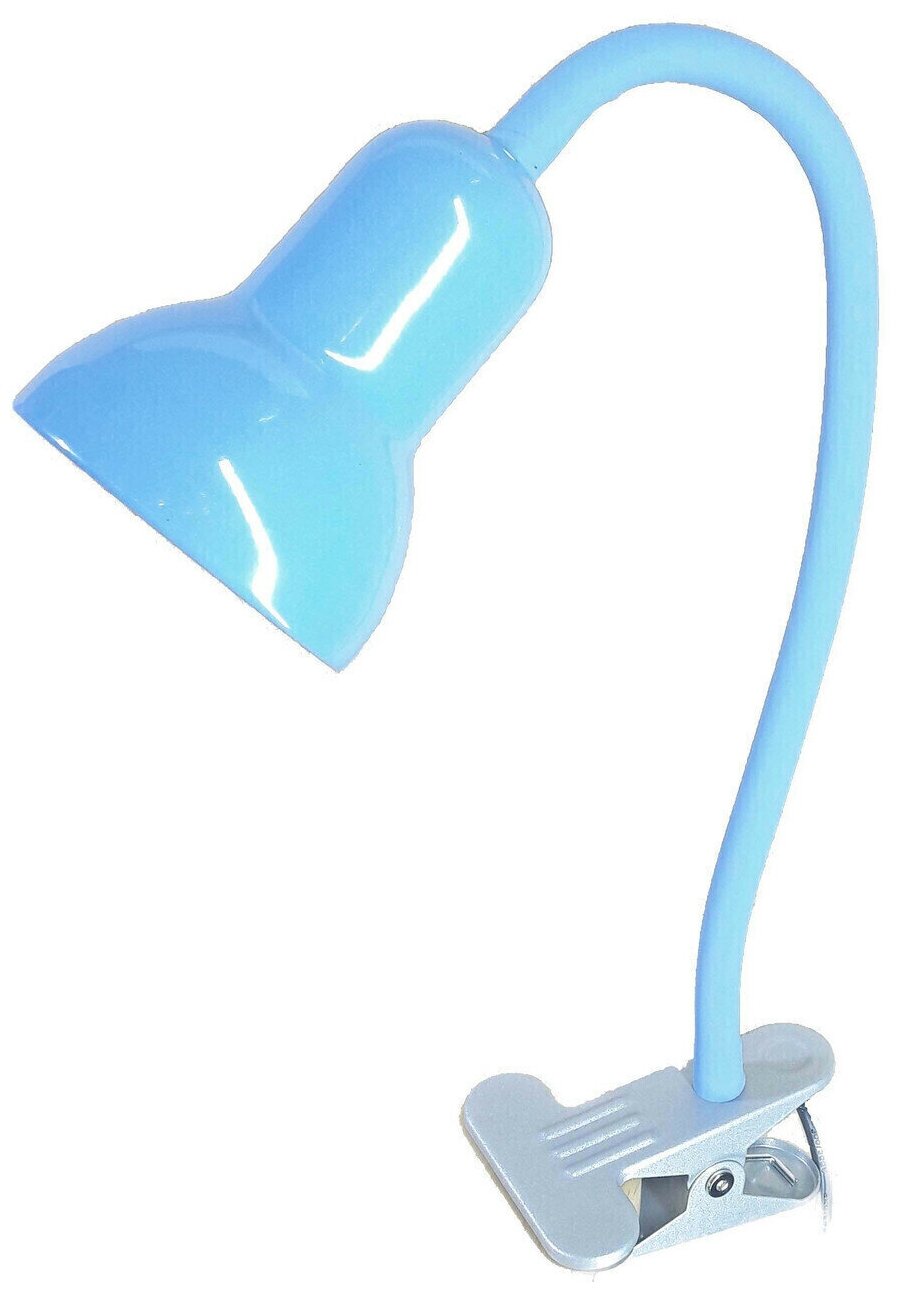 Уютель UT-702 Design настольная лампа Е27 60W, синяя, на прищепке, 220V /12/, код ТН ВЭД 9405