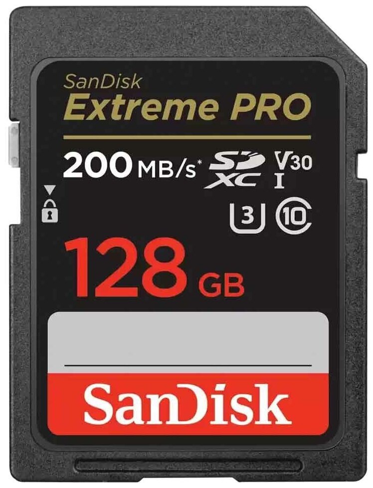 Карта памяти SanDisk Extreme PRO 128GB SDXC Memory Card 200MB/s SDSDXXD-128G-GN4IN