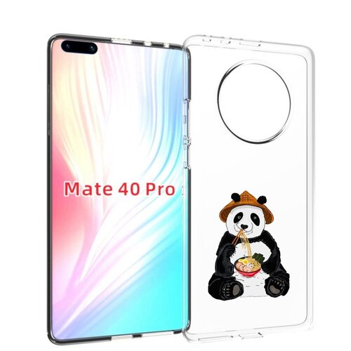 Чехол MyPads панда-любит-лапшу для Huawei Mate 40 Pro (NOH-NX9) задняя-панель-накладка-бампер чехол mypads панда в костюме для huawei mate 40 pro noh nx9 задняя панель накладка бампер