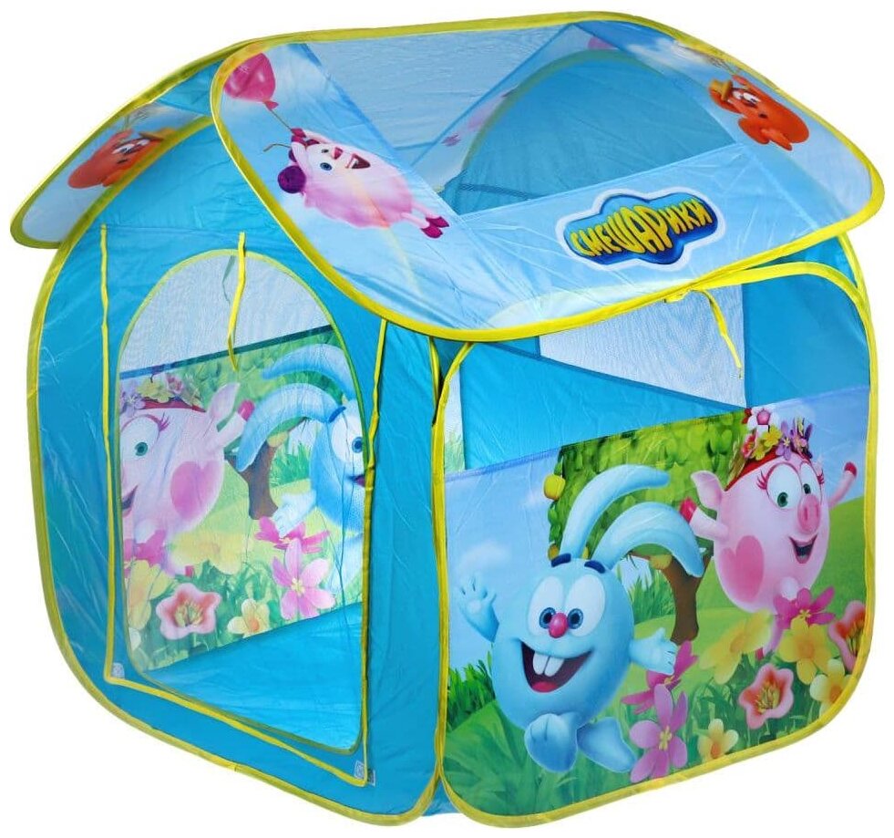 Палатка Играем вместе Смешарики домик в сумке GFA-SMESH-R, разноцветный