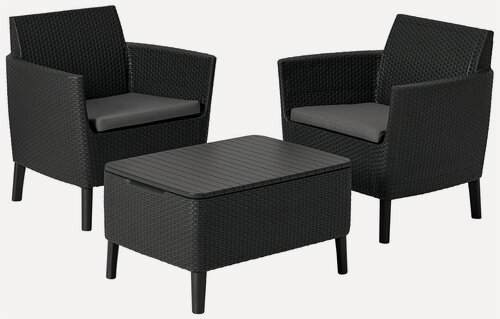 Изображение товара Комплект мебели KETER "Salemo balcony set", устойчивый к влаге, графит, пластик