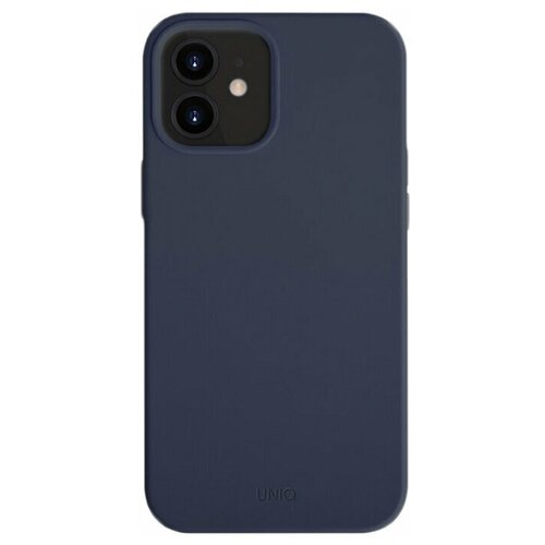 фото Чехол uniq lino antimicrobial для iphone 12 mini, цвет синий (ip5.4hyb(2020)- linohblu)