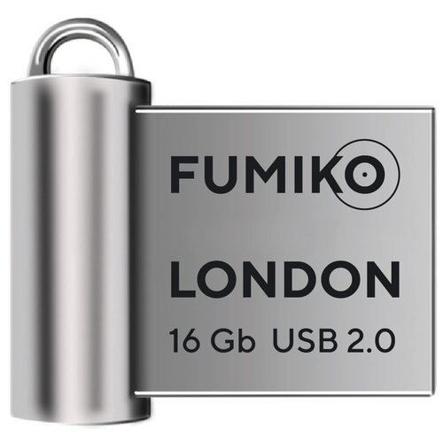 Флешка FUMIKO London 16 ГБ, серебряный