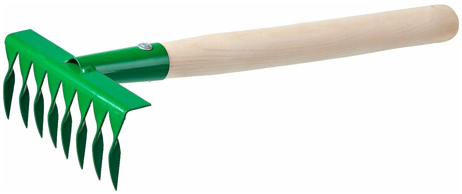Росток Грабельки садовые с деревянной ручкой, росток 39613, 8 витых зубцов, 160x62x405 мм, ( 39613 )