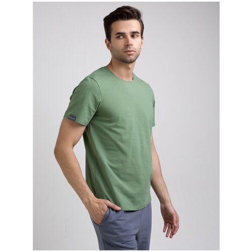 фото Трикотажная мужская футболка, хаки lingeamo