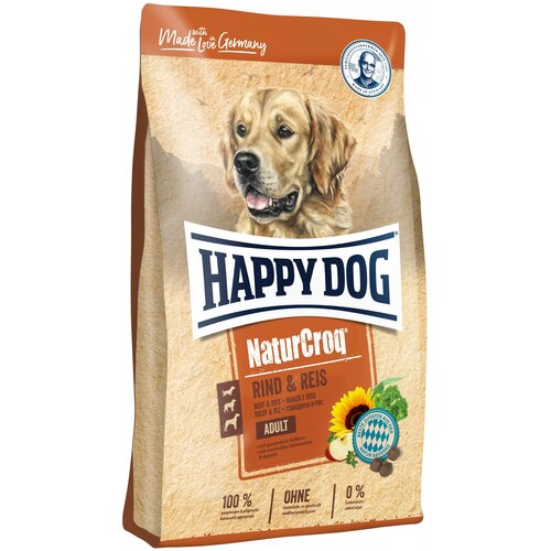 Сухой корм для собак Happy Dog NaturCroq, говядина, с рисом 1 уп. х 1 шт. х 15 кг (для мелких и средних пород)