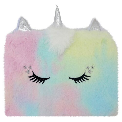 фото Косметичка плюшевая "единорог спящий. warm dreams", с помпоном, цвет радужный михи михи