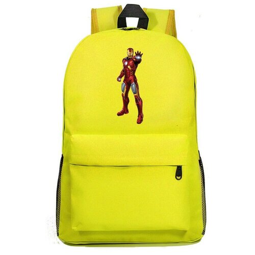 сумка iron man comics комиксы железный человек желтый Рюкзак Железный человек (Iron man) желтый №1