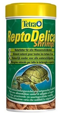 Tetra ReptoDelica Shrimps корм для водных черепах (креветки), 250 мл - фотография № 4