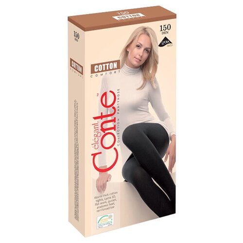 Теплые женские хлопковые колготки Conte Elegant COTTON 150