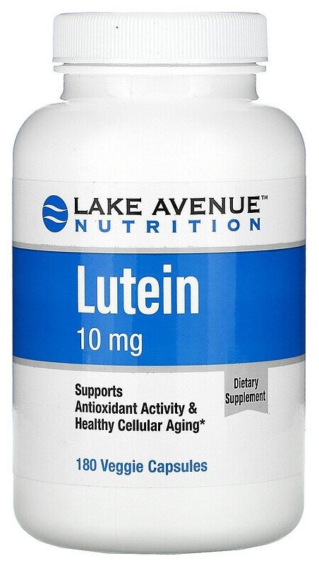 Lake Avenue Nutrition Lutein (Лютеин) 10 мг 180 капсул