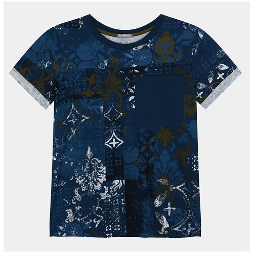 фото Футболка gulliver, размер 146, синий