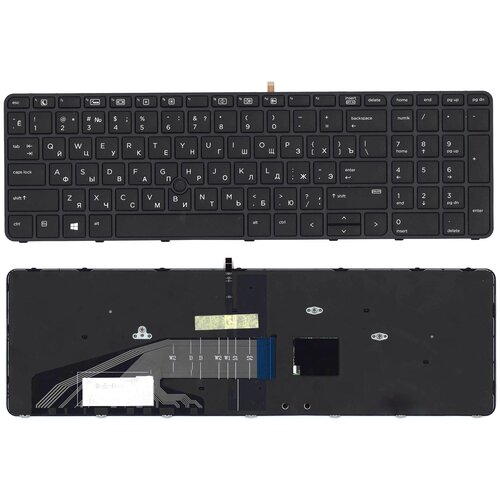 Клавиатура для ноутбука HP ZBook 15 G3 черная с подсветкой клавиатура для ноутбука hp zbook 15 g3 17 g3 черная с подсветкой с указателем