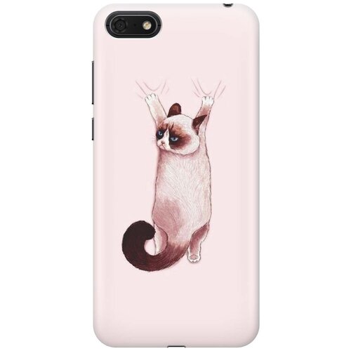 фото Gosso ультратонкий силиконовый чехол-накладка для huawei y5 (2018) / y5 prime (2018) / honor 7s / honor 7a с принтом "недовольный кот"