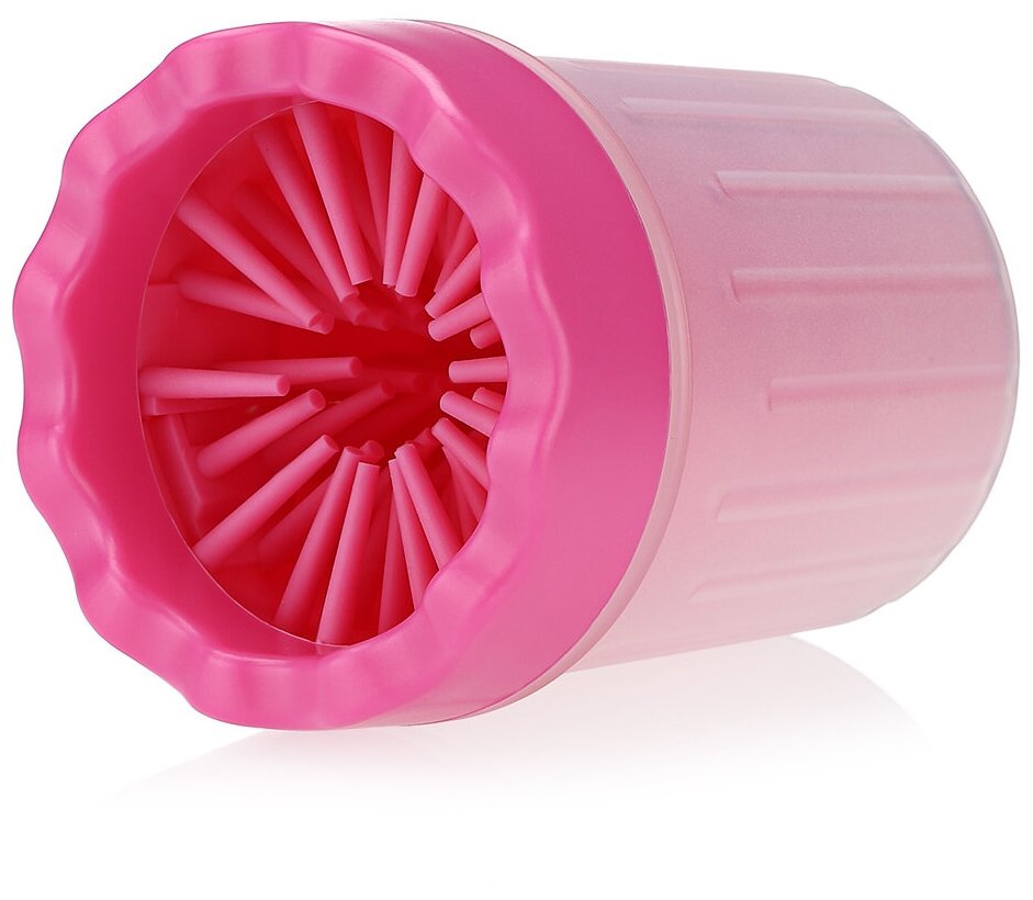 Лапомойка для собак / Переносная силиконовая лапомойка стакан, розовая - фотография № 4