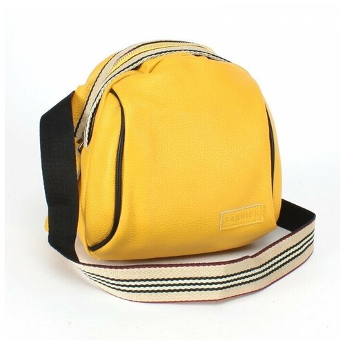 фото Сумка женская натуральная кожа dh-20101, 1отд, плечевой ремень, желтый 239343 аделия