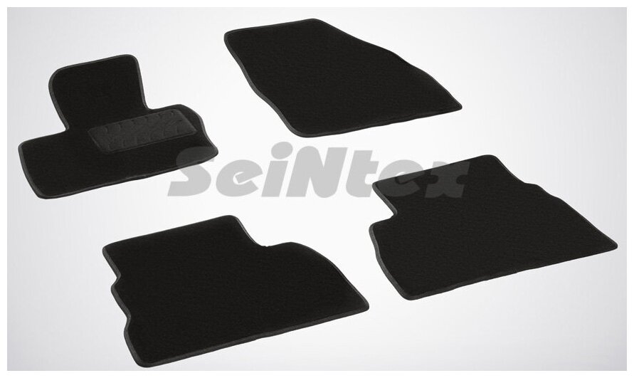 Ворсовые LUX коврики в салон Seintex для Honda Civic VIII Hatchback 2006-2012 (черные, 83150)