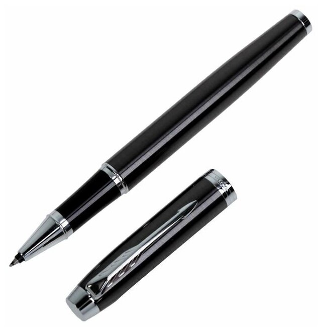 Ручка роллер Parker IM Core Dark Espresso CT F, корпус тёмно-коричневый матовый/ хром, чёрные чернил .