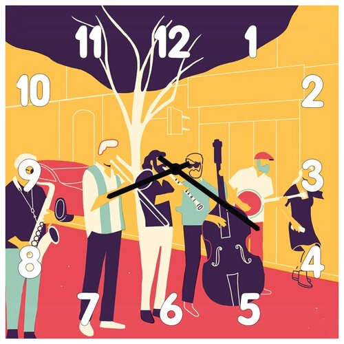 фото Svs настенные часы svs 3501756 уличные музыканты