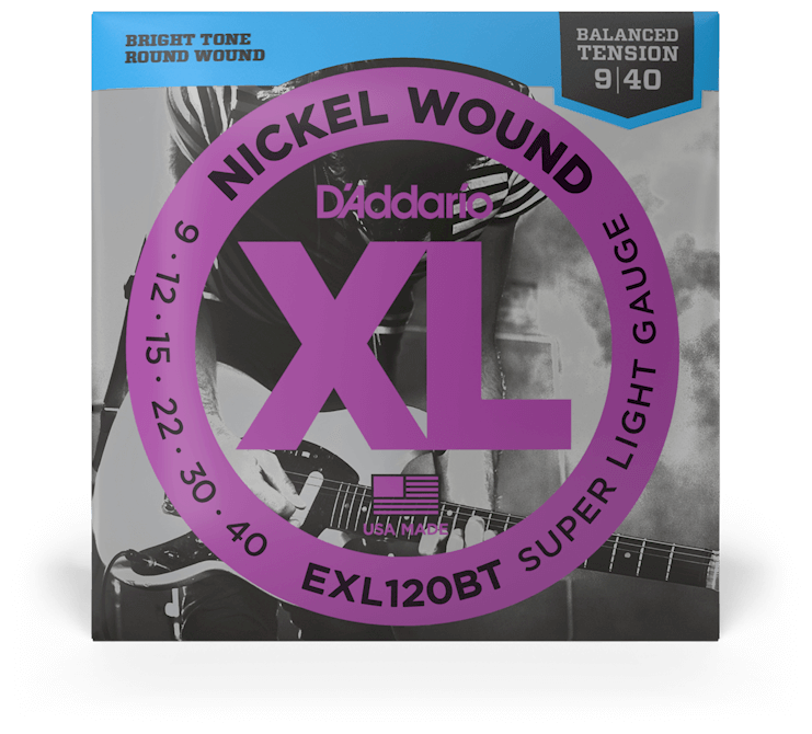 Струны для электрогитары D'Addario EXL120BT Nickel Wound Balanced Tension Super Light 9-40