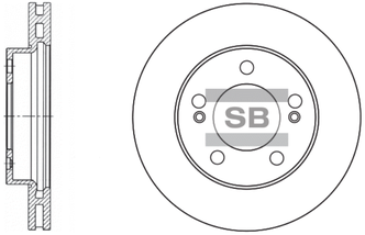 Тормозной диск передний SANGSIN BRAKE SD3024 294x28 для Daewoo Rexton, Ssang Yong Rexton, Ssang Yong Actyon, Ssang Yong Kyron