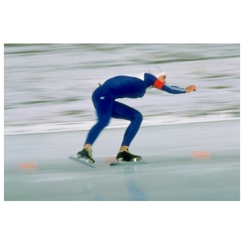 Постер на холсте Конькобежный спорт 45см. x 30см.