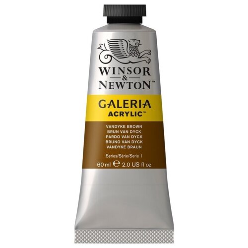 Краска акриловая художественная Winsor&Newton Galeria, 60 мл, туба, коричневый Ван Дейк (2120676)