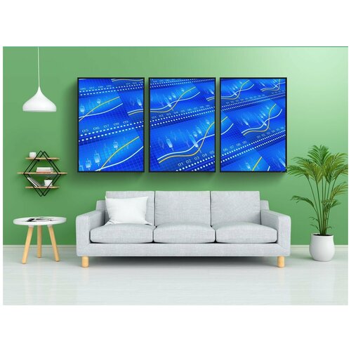 фото Набор модулных постеров для интерьера "статистика, прозрачность, компания" 60x90 см. в тубусе, без рамки lotsprints