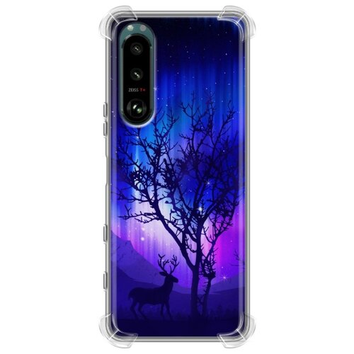 фото Дизайнерский силиконовый с усиленными углами чехол для sony xperia 5 iii северное сияние 100gadgets