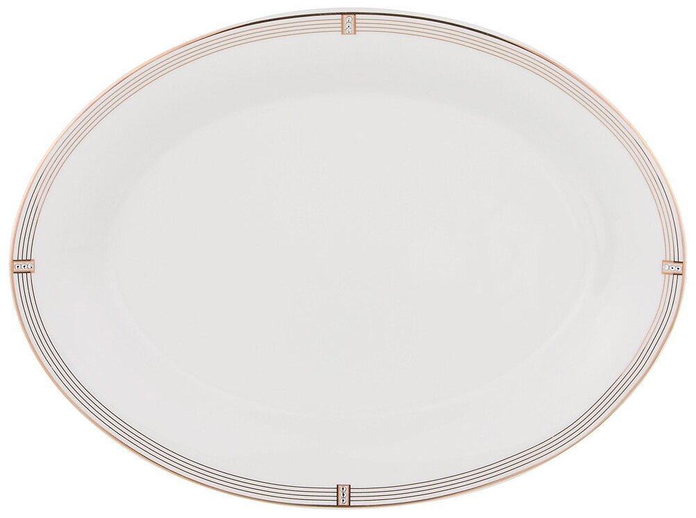 Тарелка сервировочная обеденная 35,5 см Лефард Style, фарфор, столовая мелкая, закусочная белая, Lefard для подачи блюд и сервировки стола