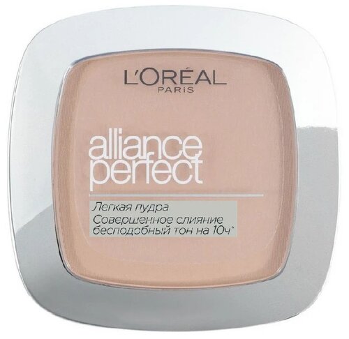 LOreal Paris Alliance Perfect пудра компактная Совершенное слияние, выравнивающая и увлажняющая 1 шт. D3 светло-бежевый золотистый 9 г