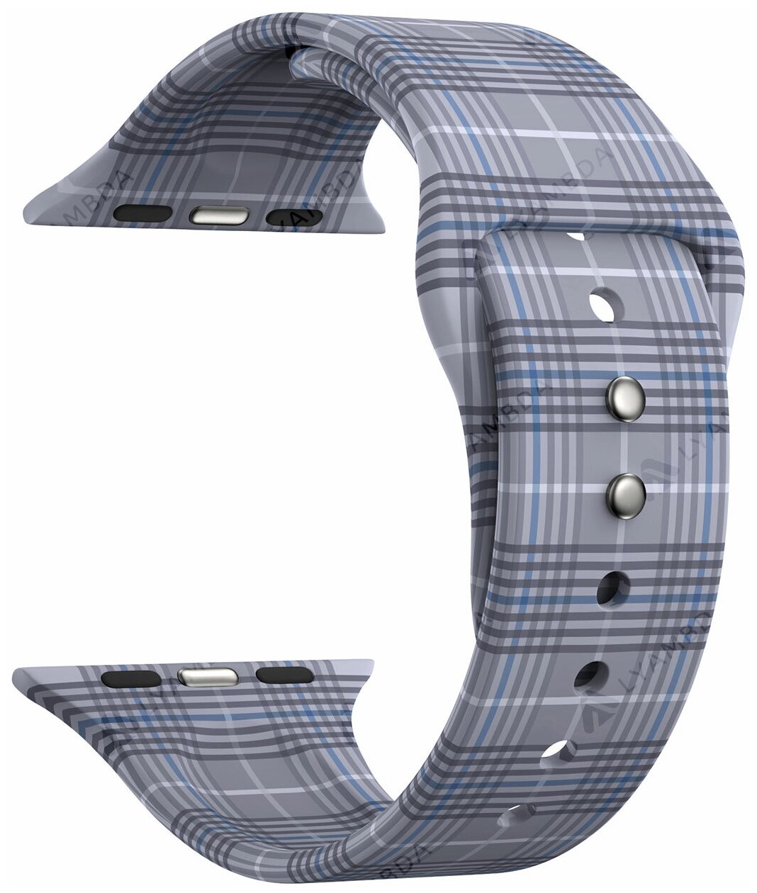 Силиконовый ремешок для Apple Watch 38/40/41 mm LYAMBDA URBAN DSJ-10-207A-40 gray plaid