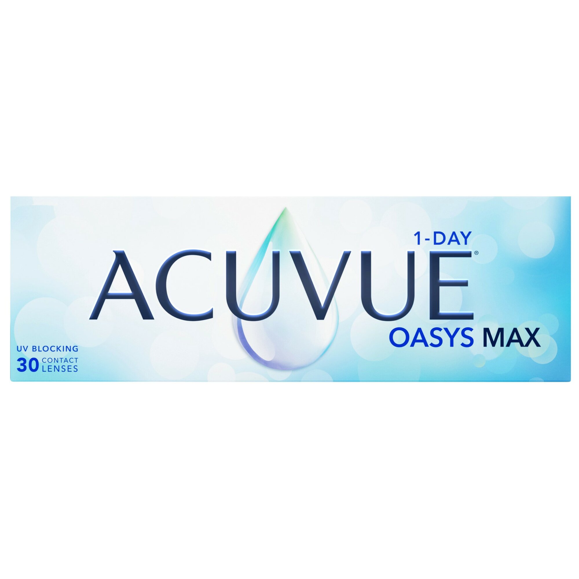 Контактные линзы ACUVUE Oasys Max 1-day, 30 шт., R 8,5, D -12, бесцветный