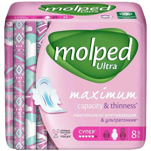 Прокладки женские гигиенические MOLPED ULTRA Super (супер впитывающие) 8 шт