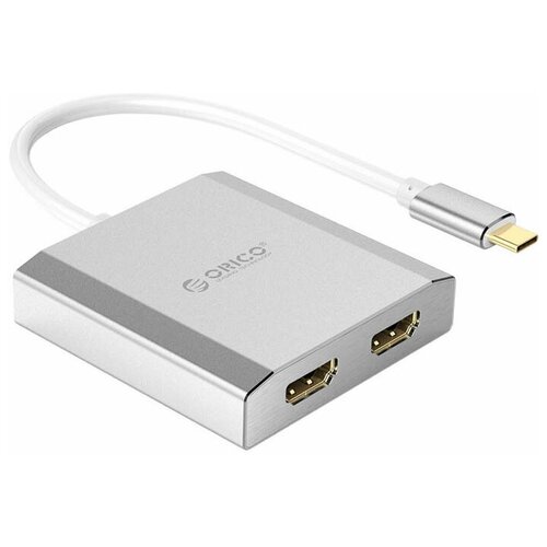 Аксессуар Orico USB Type-C - 2xHDMI Silver XD-CF2H4