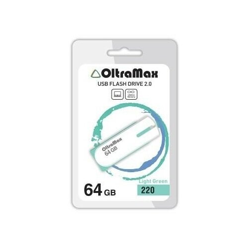 Флешка OltraMax 220 64GB (салатовый) флешка oltramax 220 om 16gb 220 light gr