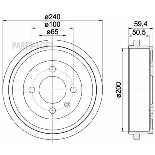 TEXTAR 94022800 Тормозной барабан 12680₽