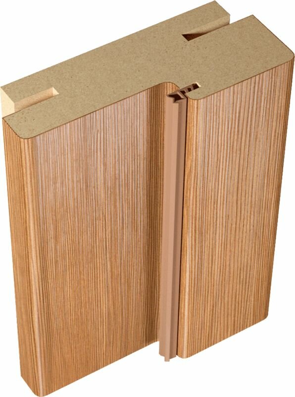 фото Дверная стойка экошпон 70х26х2100 (для дверей б/притвора) телескоп 44 Дуб золотой, с уплот.