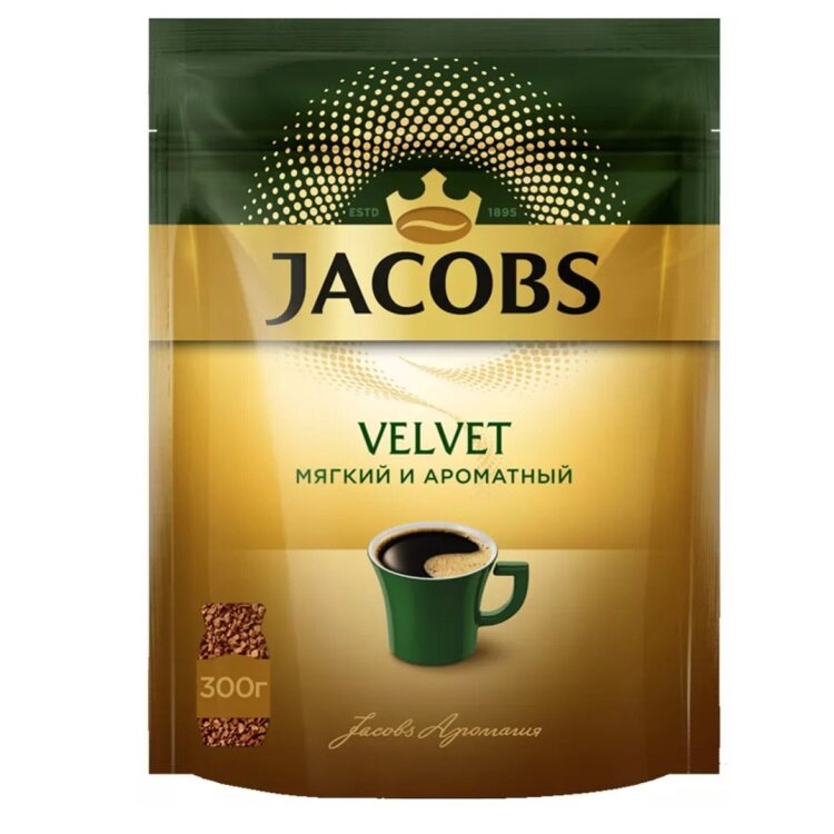 Кофе растворимый Jacobs Monarch Velvet, 300 г, пакет