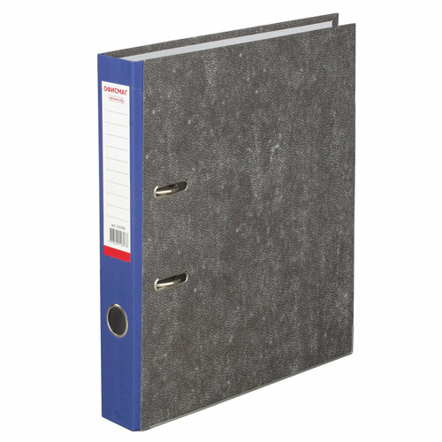 Папка-регистратор офисмаг, фактура стандарт, с мраморным покрытием, 50 мм, синий корешок, 225586 упаковка 25 шт.