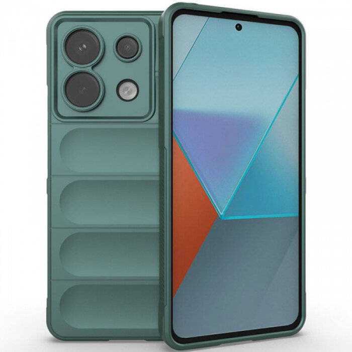 фото Flex Silicone Противоударный чехол для Xiaomi Redmi Note 13 Pro 5G / Poco X6 5G с защитой камеры и микрофиброй