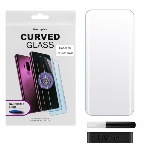 Защитное стекло для Honor 50 с ультрафиолетовым клеем
