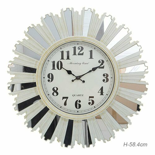 Часы настенные с зеркальными вставками 58 см 5855₽
