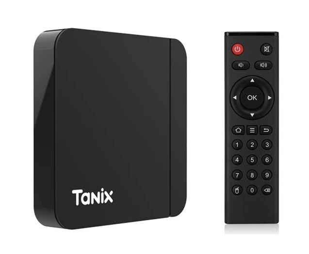 Смарт приставка Tanix W2 4/32Gb, Android TV 11, Прошивка slimBOXtv, ПДУ с голосовым управлением