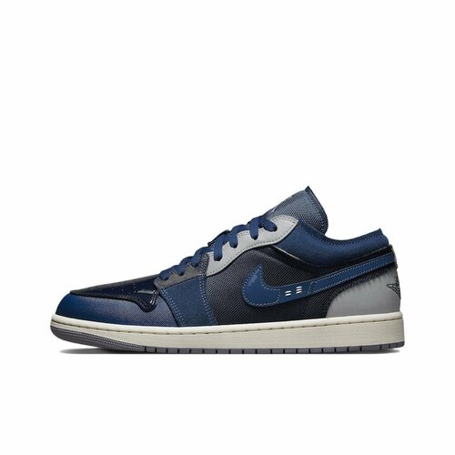 Кроссовки NIKE Air Jordan 1 Low SE, размер 44.5 EU, черный, синий