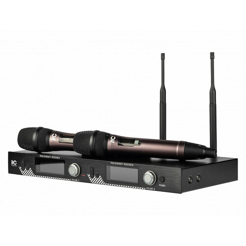 ITC T-521UH радиосистема UHF двухканальная радиосистема с двумя ручными микрофонами LCD дисплей True Diversity Частотный диапазон 470-510 MHz 6835100₽